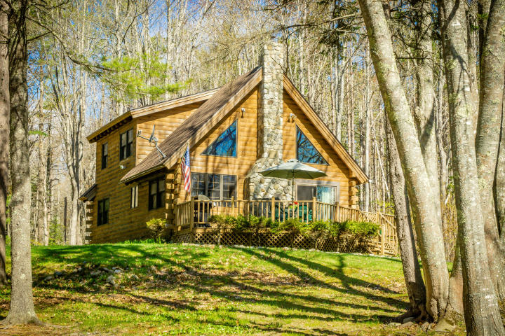 Log home on 8 Acres, 297 Feet Frontage on the Ocean ~ Private Beach on Penobscot Bay - Ocean Views