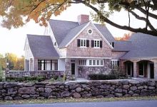 Stone House on Bold Rocky Coast of Maine