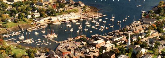 Camden Maine from above