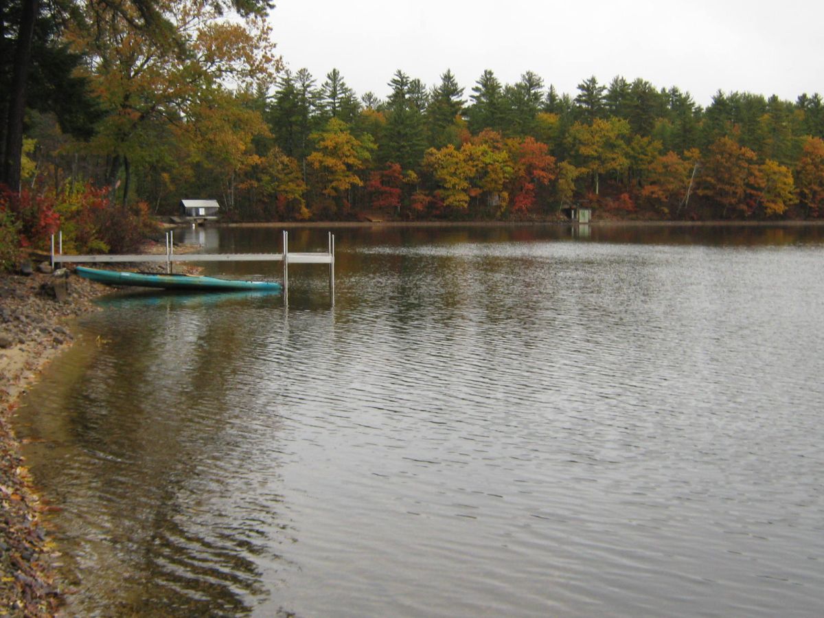 Kayak on Maine Pond Late Fall