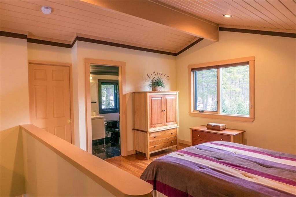 Master Bedroom Suite Contemporary Waterfront Home in Maine